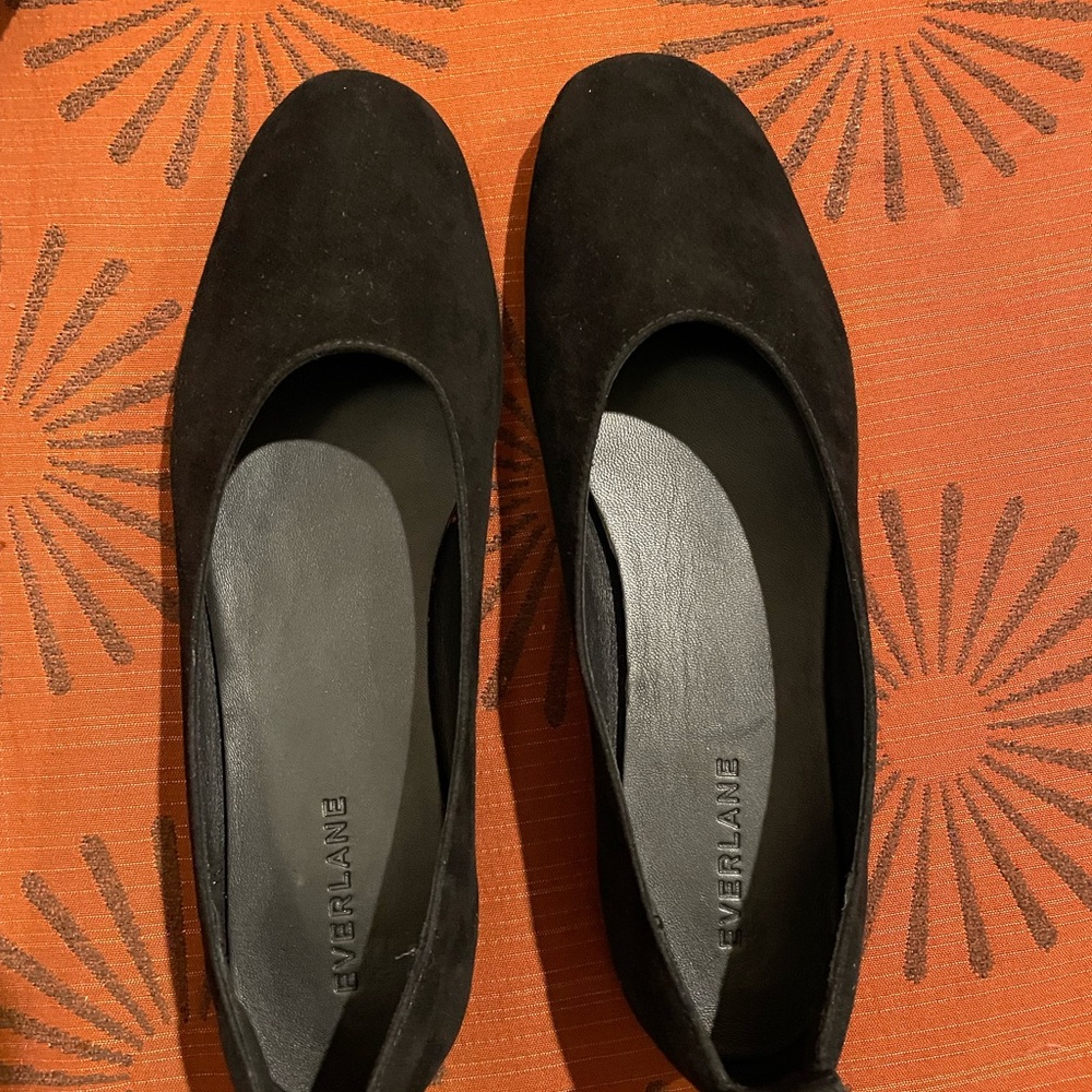 Everlane Women's Day Glove Black Suede Flats 7.5 - like new